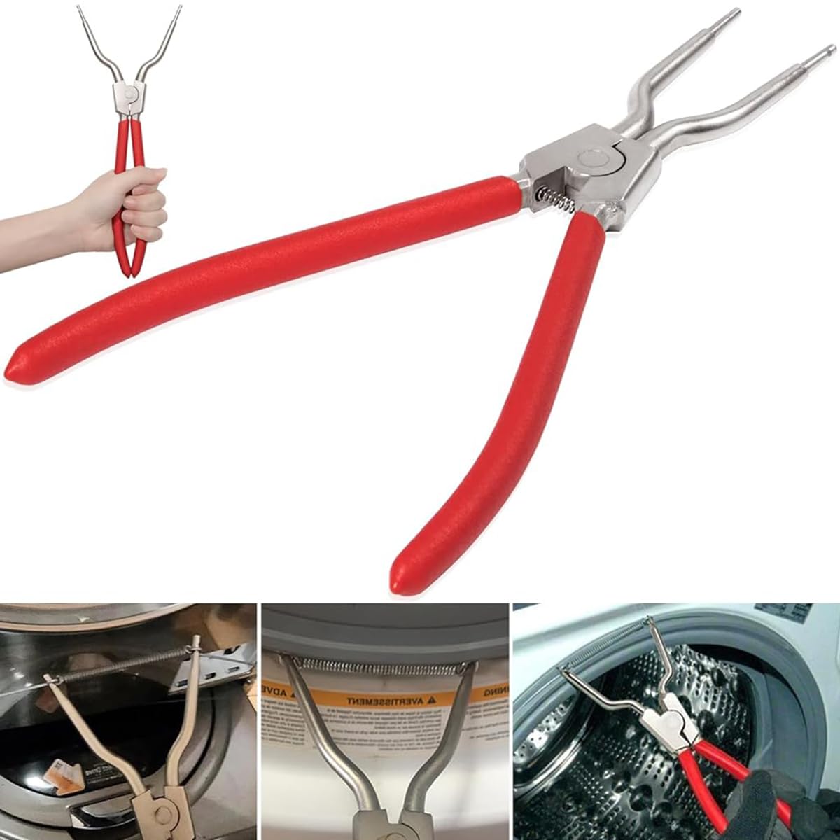 HASTHIP 11 inches Snap Ring Plier Carbon Steel Straight Tip Circlip Plier for Install and Remove Circlips Anti-Slip Rubberized Handle Retaining Ring Removal Plier Tool HASTHIP 11 inches Snap Ring Plier Carbon Steel Straight Tip Circlip Plier for Install and Remove Circlips Anti-Slip Rubberized Handle Retaining Ring Removal Plier Tool